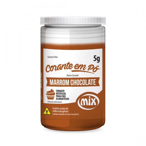 Corante Em Pó - Marrom Chocolate - 5G - Mix