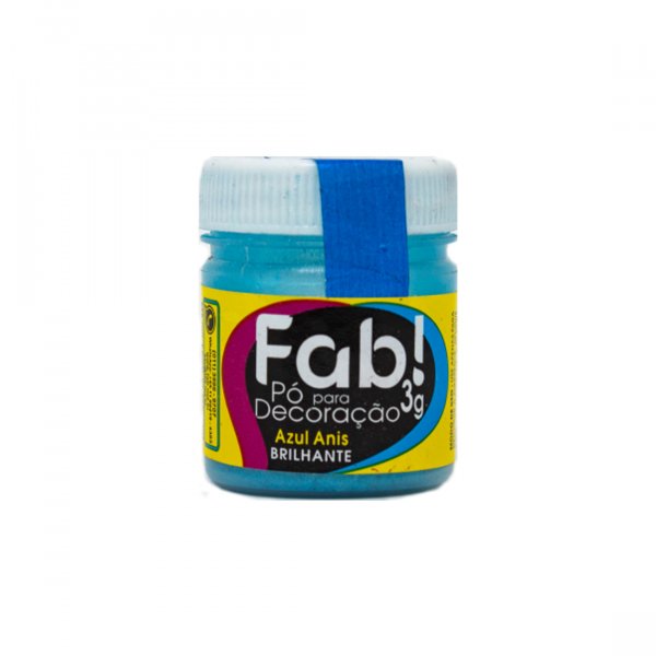 Pó Para Decoração Brilhante - Azul Anis - 3G - Fab!