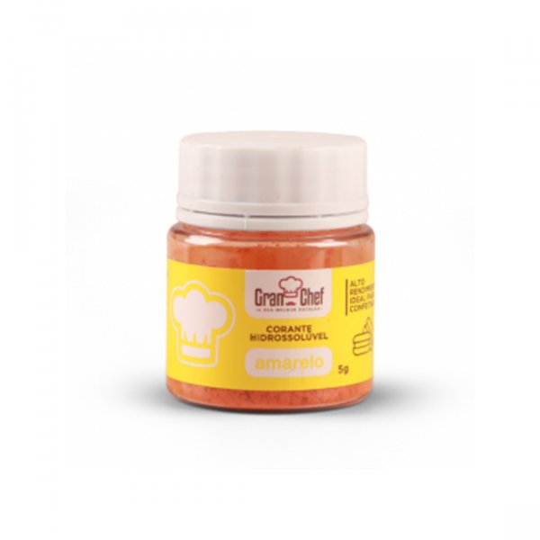 Corante Hidrossolúvel - Amarelo - 5g - Gran Chef