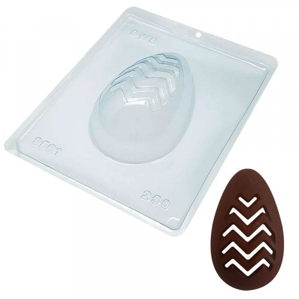 Forma Ovo Vazado Estriado 250G, 3 Partes - 9561 Bwb