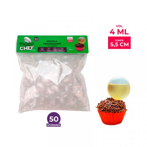 Ampola Saborizante Círculo 4ml - 50 Unid - Prime Chef