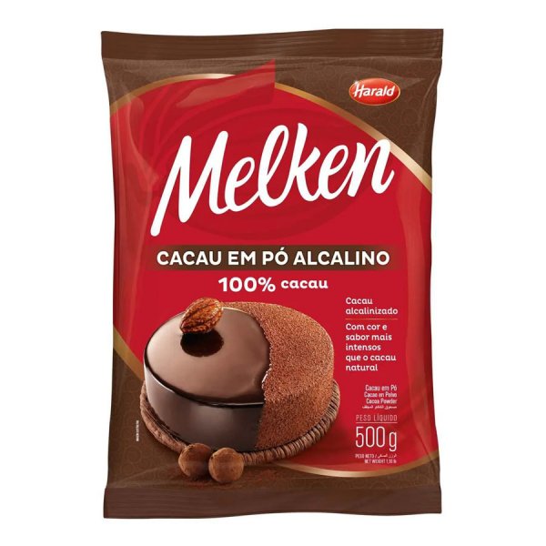 Chocolate em Pó 100% Cacau Alcalino Melken - 500g - Harald