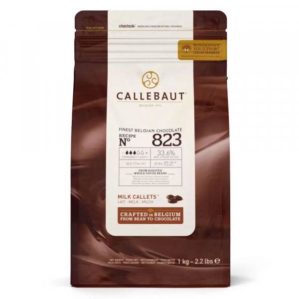Chocolate Ao Leite 33,6% Callets 823 - 1kg - Callebaut