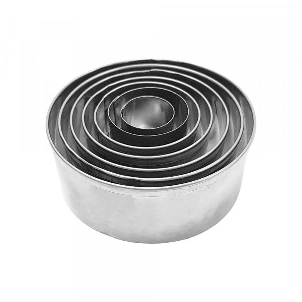 Cortador Aro Redondo Liso Inox Kit 7 Peças - Rgr