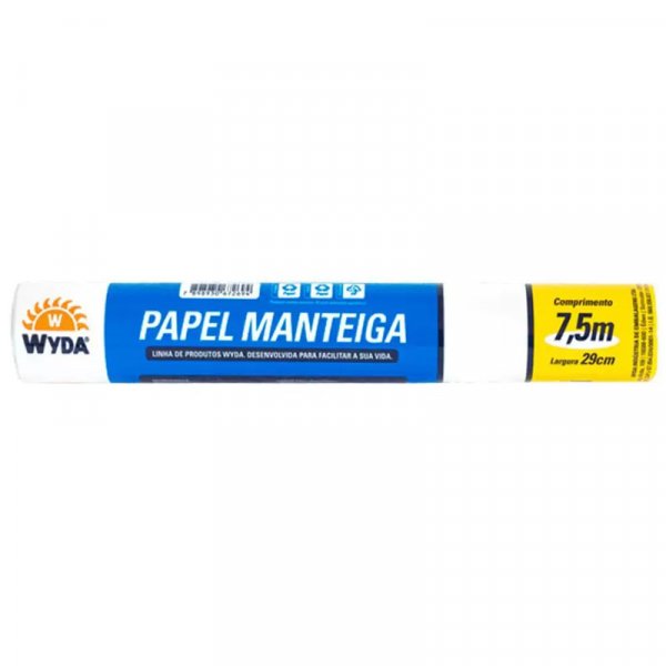 Papel Manteiga Rolo De 7,5M Por 29Cm - Wyda