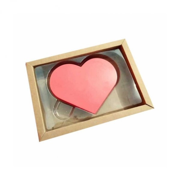 Caixa Coração Plano Pequena Kraft 5 Unid. - Crystal Forming