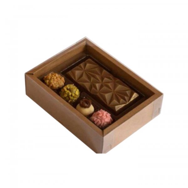 Caixa Diamante Barra + Bombom Kraft 5 Unid. - Crystal Forming