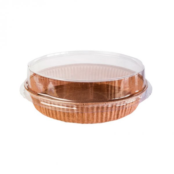 Forma Para Torta Forneável 5 Uni. 160X30Mm Com Tampa - Ecopack