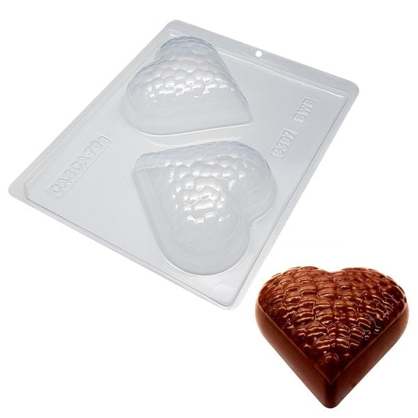 Forma Acetato Coração Textura Gouge 70G - 3 Partes - 9397 Bwb