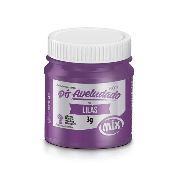 Corante Em Pó Aveludado Fosco Lilás 3G - Mix