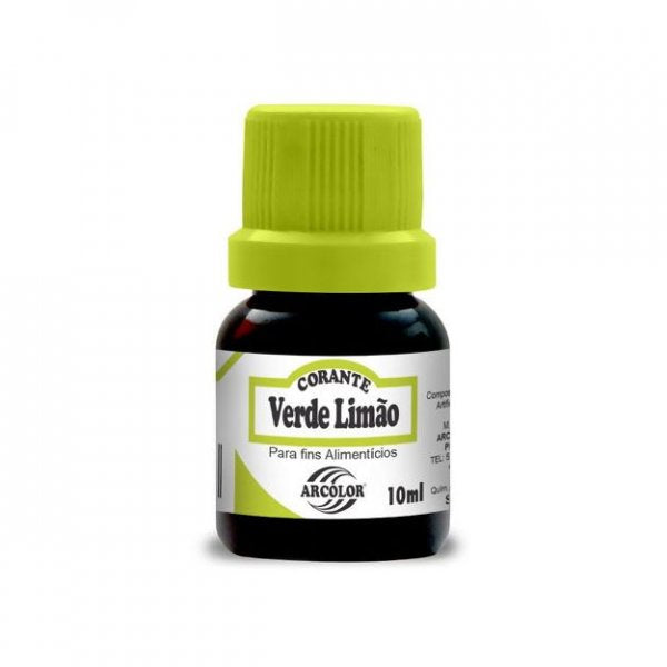 Corante Líquido Verde Limão 10Ml -  Arcolor