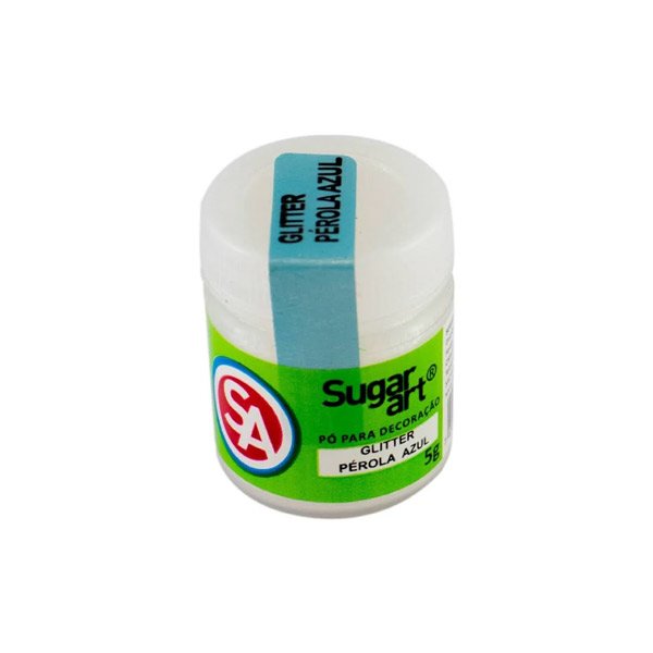 Glitter Pérola Azul Para Superfície 5G - Sugar Art