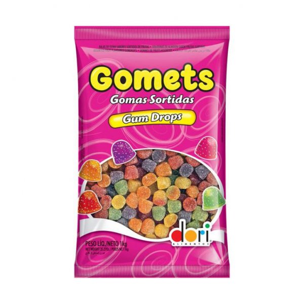 Gomets Bala Goma Sortida Gum Drops Sino 1Kg - Dori