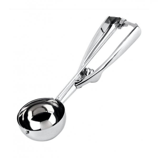 Colher / Concha 6X23Cm Para Sorvete Inox C/Ejetor - Solrac