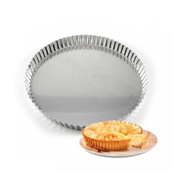 Forma Torta De Maça Crespa Fundo Falso 25X28X3Cm - Metasa