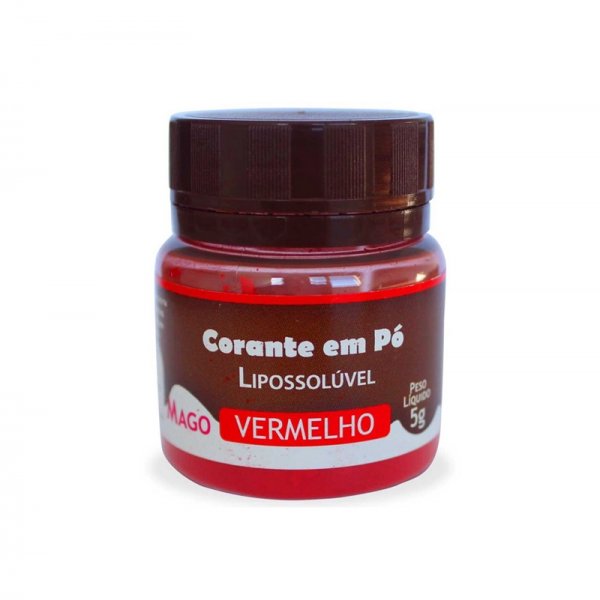 Corante Pó Lipossolúvel Para Chocolate Vermelho 5G - Mago