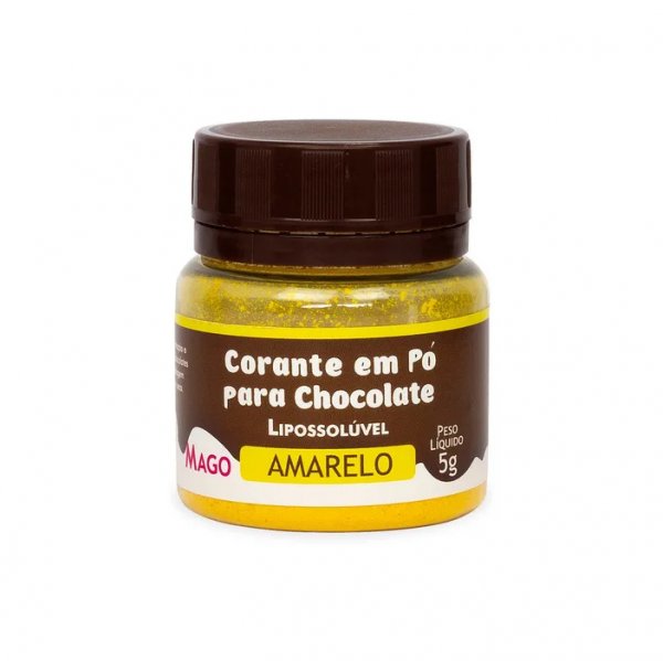 Corante Pó Lipossolúvel Para Chocolate Amarelo 5G - Mago