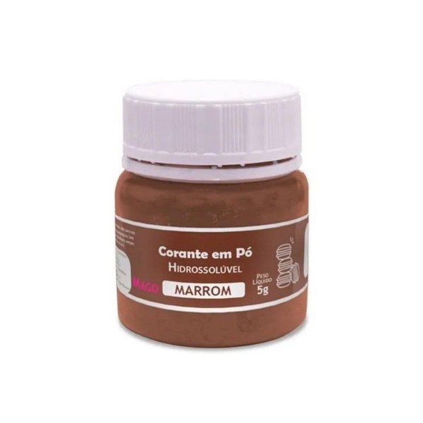 Corante Em Pó Hidrossolúvel Marrom 5G - Mago