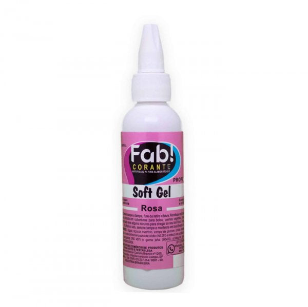 Corante Soft Gel Rosa 60G - Fab!