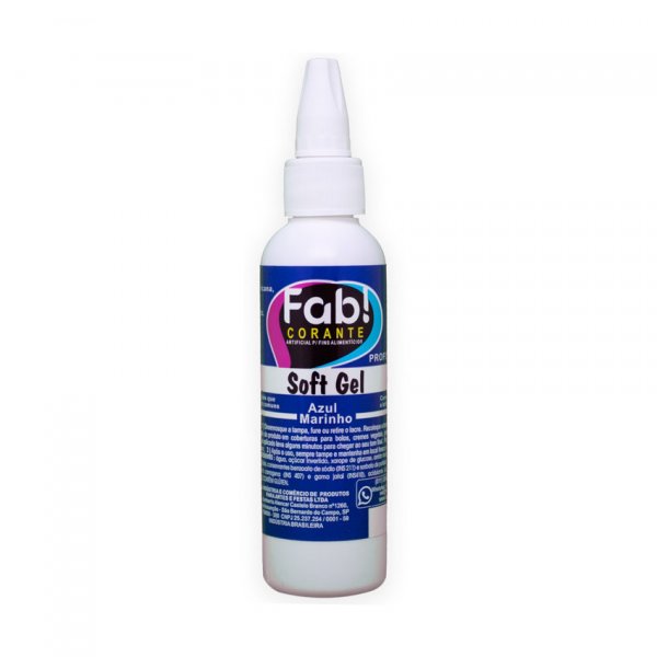 Corante Soft Gel Azul Marinho 60G - Fab!