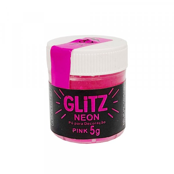 Pó Para Decoração Rosa Pink Neon 5G - Glitz Fab!
