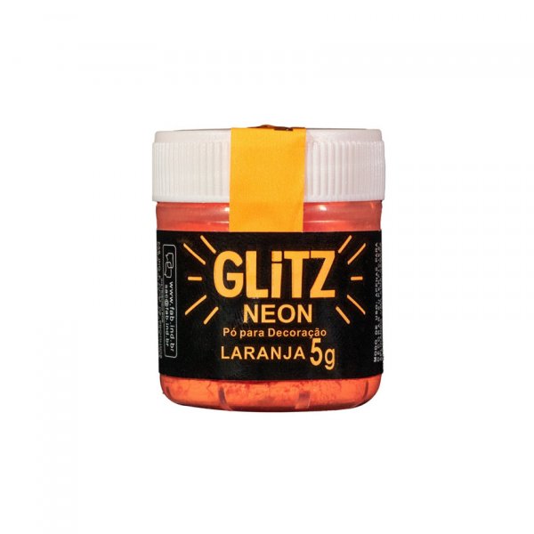 Pó Para Decoração Laranja Neon 5G - Glitz Fab!