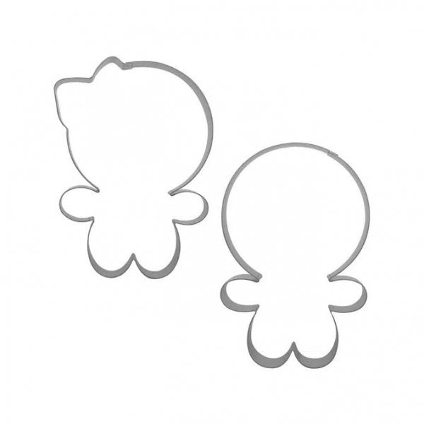 Cortador Inox Menino E Menina Natal 3M 496 - R.R. Oliveira