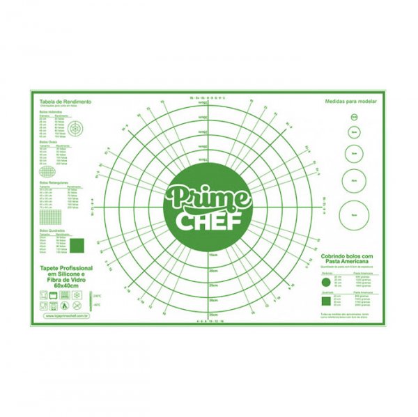 Tapete De Silicone 60X40Cm  T2-Verde - Prime Chef