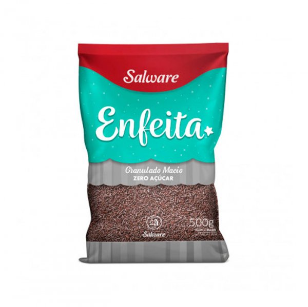 Granulado Macio Zero Açúcar Sabor Chocolate 500G - Salware