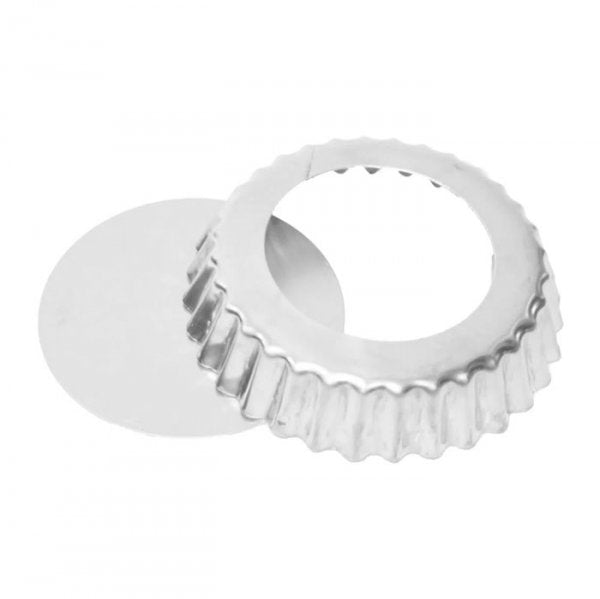 Forma Torta De Maçã Crespa Fundo Falso 17X19X03Cm - Metasa