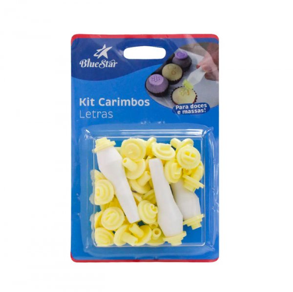Kit Carimbos Letras - 32 Peças - Blue Star