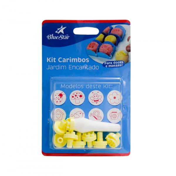 Kit Carimbos Jardim Encantado - 8 Peças - Blue Star