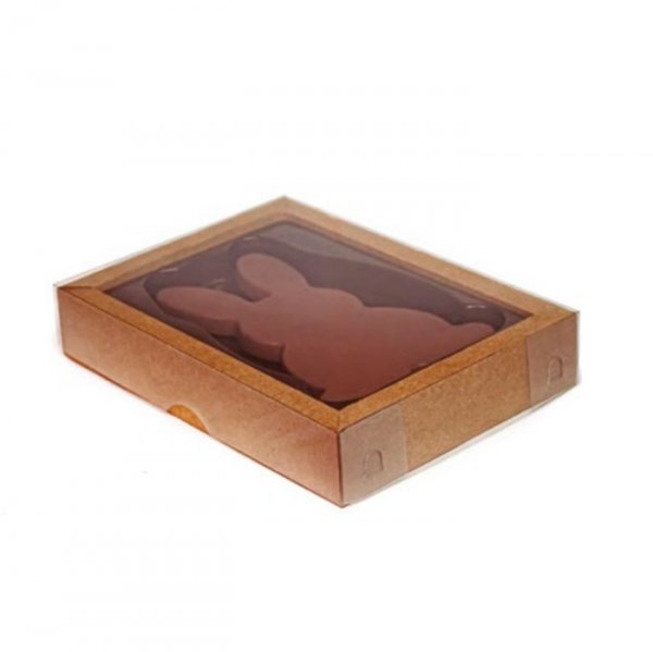 Caixa Ovo Coelho Plano Médio Kraft 5 Unidades - Crystal Forming