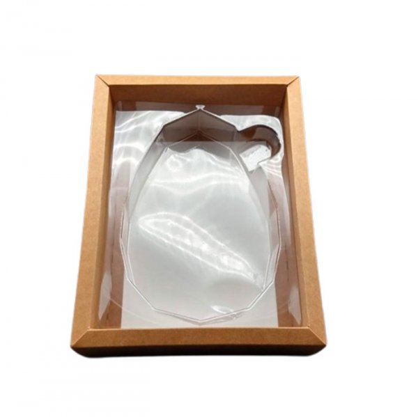 Caixa Ovo Diamante Plano Kraft  5 Unidades - Crystal Forming