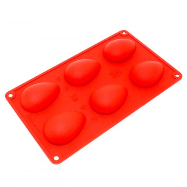 Forma De Silicone Ovos De Páscoa Pequenos - 6 Cavidades - Cimapi