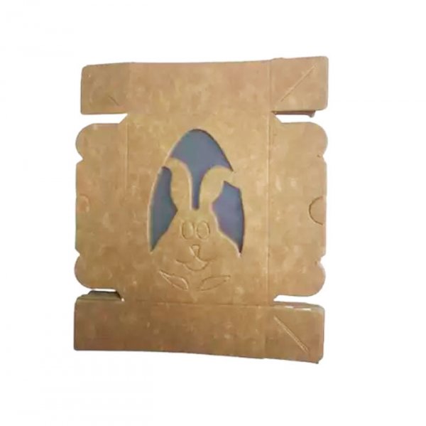 Caixa Retangular B Cara Coelho  Kraft 10 Unidades - Crystal Forming