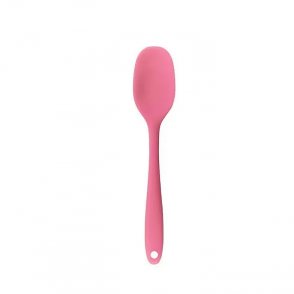 Espatula De Silicone Duplo Redonda Pequena Rosa - Oikos