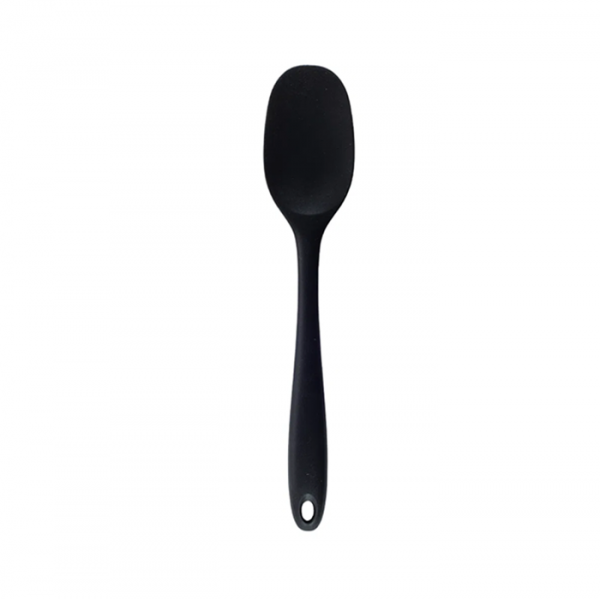 Espatula De Silicone Duplo Redonda Preto - Oikos