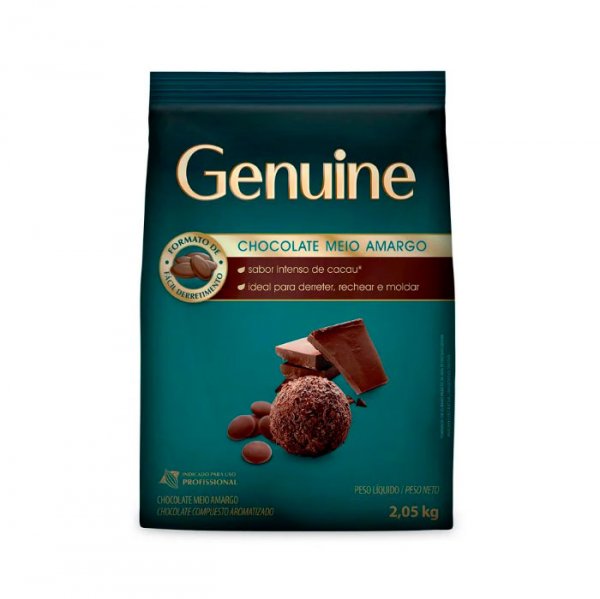 Chocolate em Gotas Meio Amargo - 2,05 Kg - Genuine