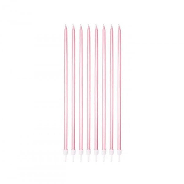 Vela Palito Gigante Metal Rosa V097 - Silver Festas