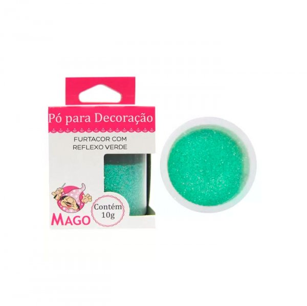 Pó Para Decoração Furtacor Com Reflexo Verde 10G - Mago