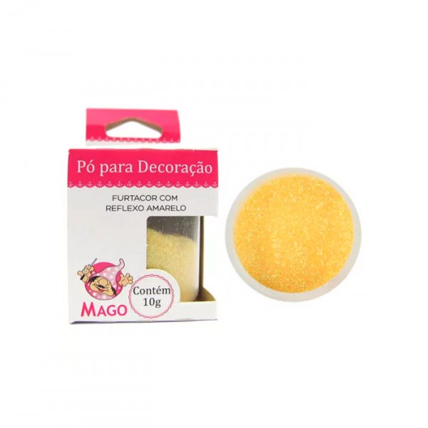 Pó Para Decoração Furtacor Com Reflexo Amarelo 10G - Mago