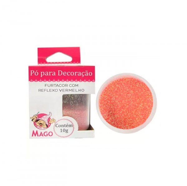 Pó Para Decoração Furtacor Com Reflexo Vermelho 10G - Mago