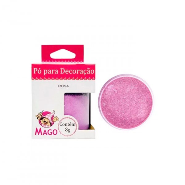 Pó Para Decoração Rosa  8G - Mago