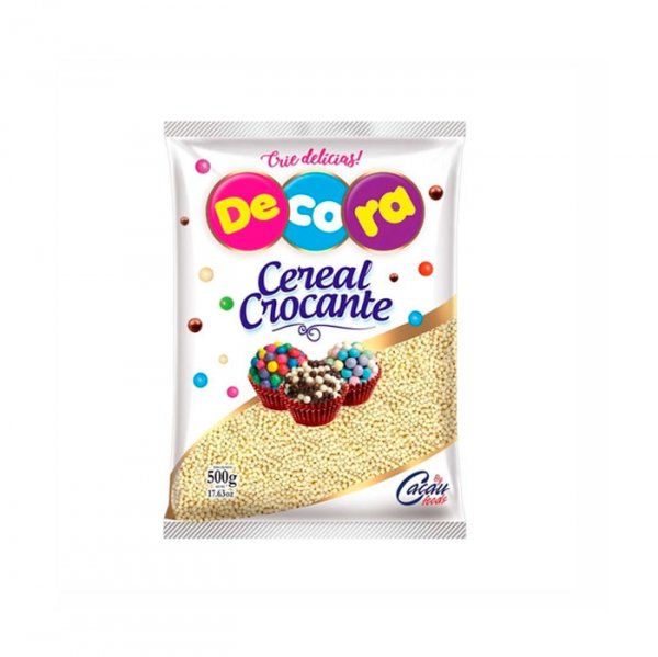 Mini Cereal Crocante Branco 500G - Decora Festa