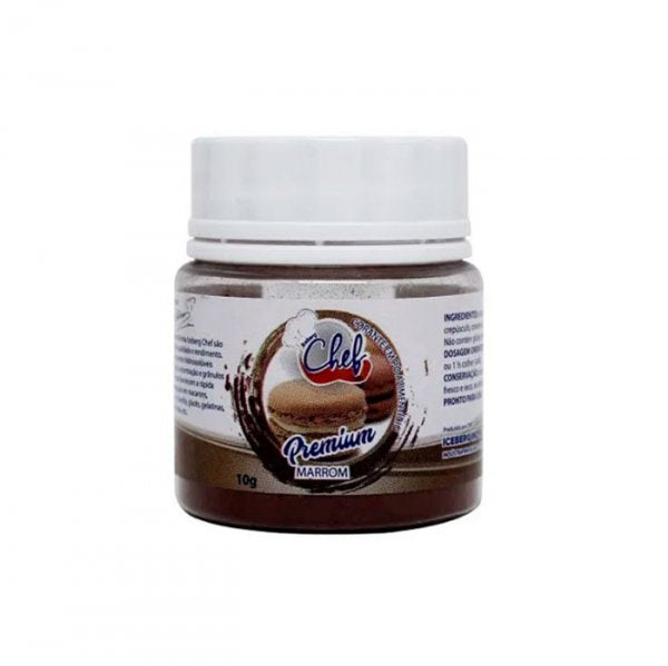 Corante Em Pó Marrom 10G Premium - Iceberg Chef