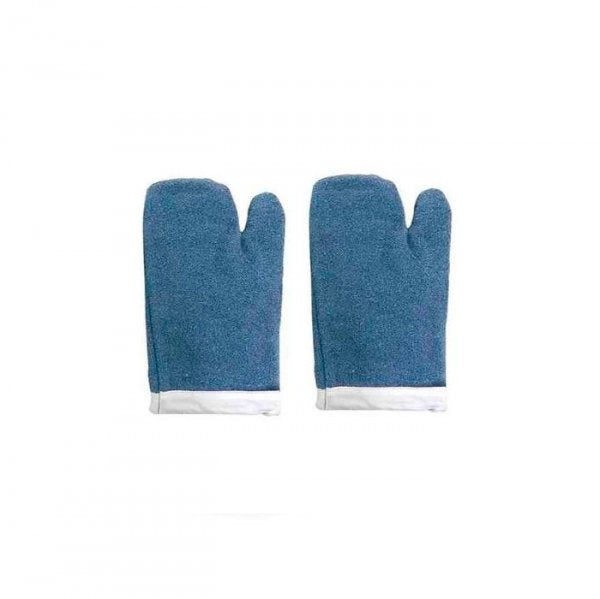 Luva De Graftex Mão De Gato Azul Simples Cano Curto 35Cm - Lamare