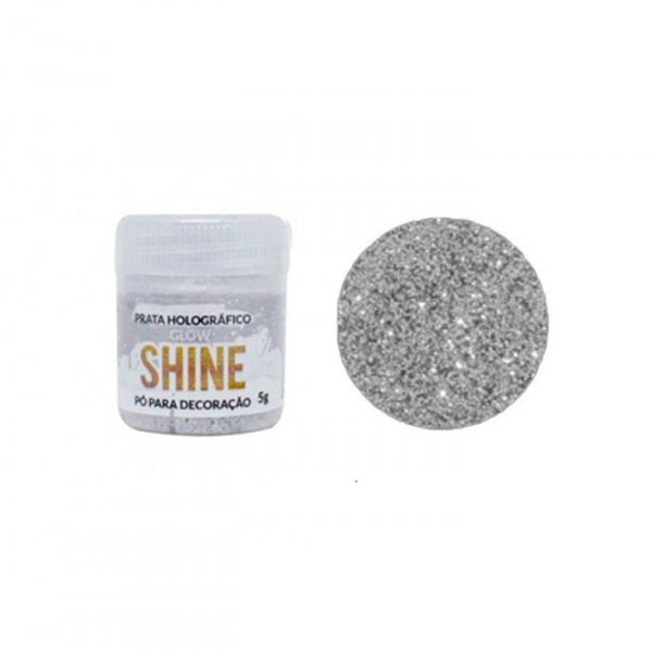 Glitter Glow Prata Holografico 5Gr Shine - Iceber Chef