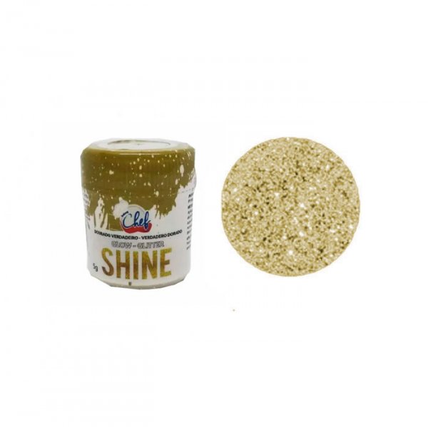 Glitter Glow Dourado Verdadeiro  5Gr Shine - Iceber Chef