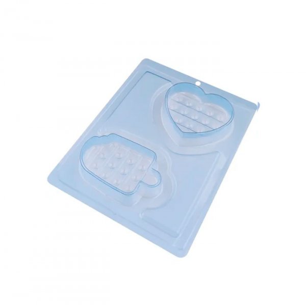 Forma Pop It Sorvete E Coração 10287  3 Partes  - Bwb